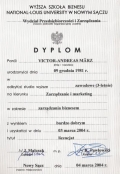 Bachelor Diploma Dyplom Bachelor Degree Diploma School of Business - National-Louis University Management and Marketing Business Administration